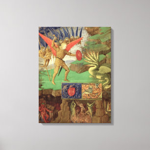 Toile St Michael massacrant le dragon