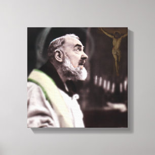 TOILE ST PADRE PIO CÉLÉBRE LA MASSE