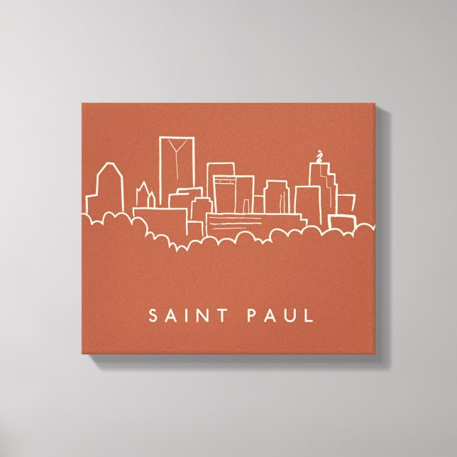 Toile St. Paul, Minnesota Skyline (Recto)