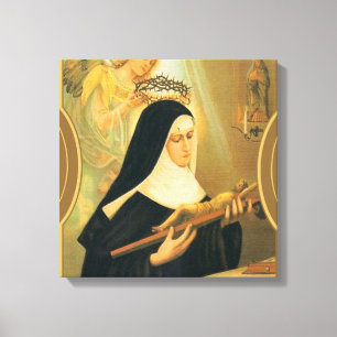 Toile St Rita de Cascia w/Crown d'ange d'épines