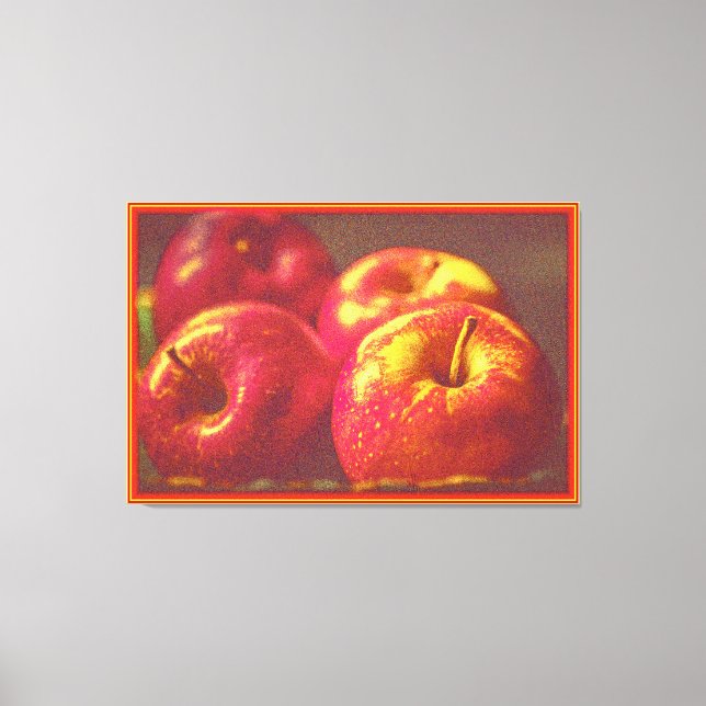 Toile "Stack of Red Apples Fruit" Photo mignonne. Comman (Recto)
