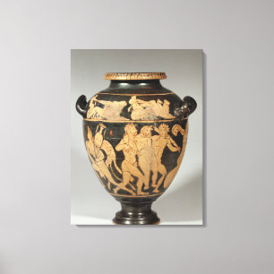 Toile Stamnos, scène de Dionysiac, Etruscan rouge-a