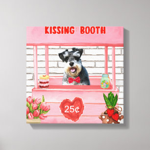 Toile Stand de baisers de schnauzer pour la Saint-Valent