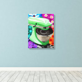 Toile Stand Mixer Funky Art Abstrait Vert rose