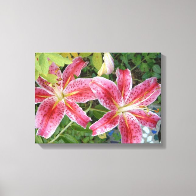 Toile Stargazer Lilies Jardin Floral (Recto)