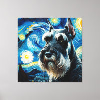 Starry Giant Schnauzer Portrait de chien - Portrai