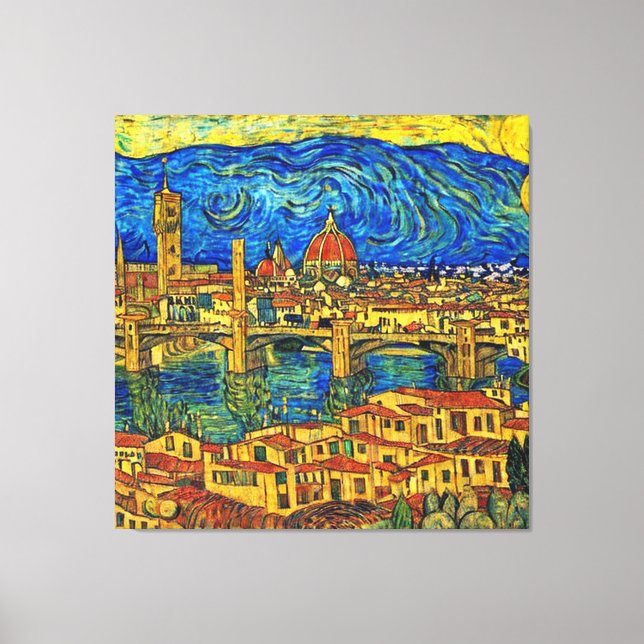 Toile Starry Starry Night Florence Italie (Recto)