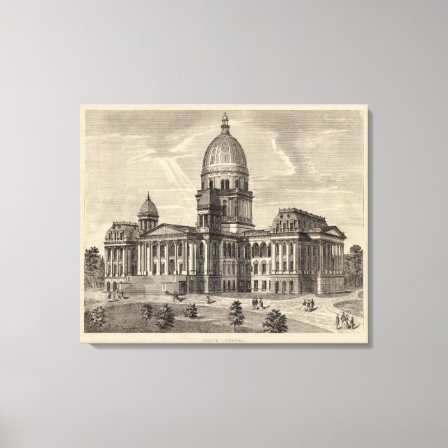 Toile State Capitol building, Springfield, Ill (Recto)