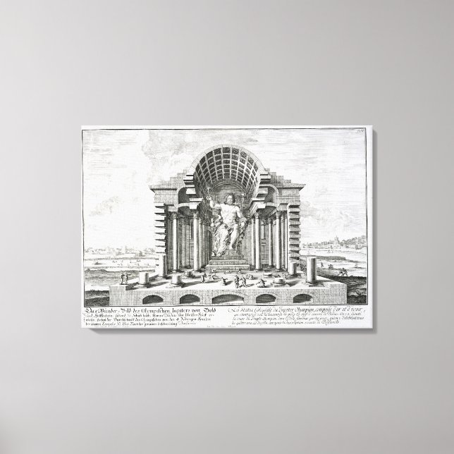 Toile Statue de Zeus Olympien par Phidias, assiette 5 fr (Recto)
