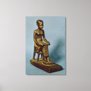 Toile Statue posée d'Imhotep tenant un ouvert