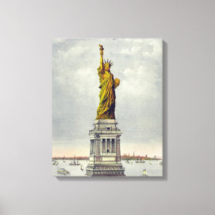 Toile Statue vintage de la Liberté New York Voyage