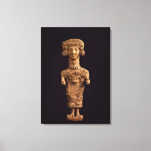 Toile Statuette femelle sur un socle, necr de DES Molins