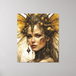 Toile Steampunk Bee Insect Tapisserie femme