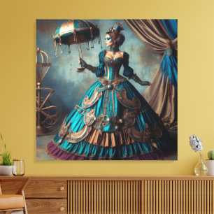 Toile Steampunk Vintage Victorian Lady Circus
