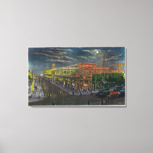 Toile Steeplechase Park Surf Ave à Broadway à