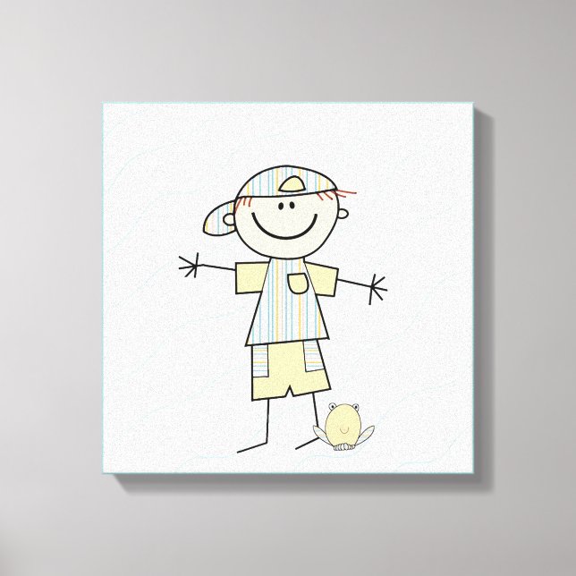 Toile Stick Figure Boy (Recto)