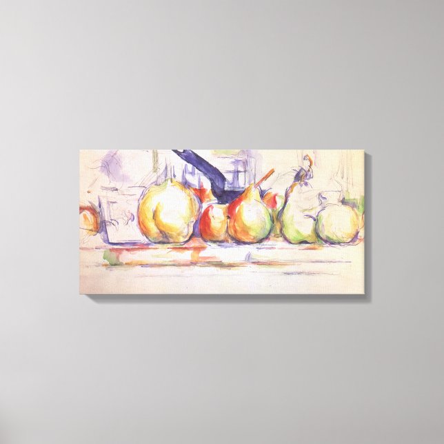 Toile Still Life with Saucepan par Paul Cezanne (Recto)