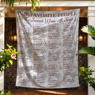 Toile-Stoff-Alphabet-Hochzeits-Sitzplan Wandteppich