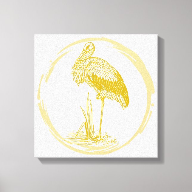 Toile Stork Bird (Recto)