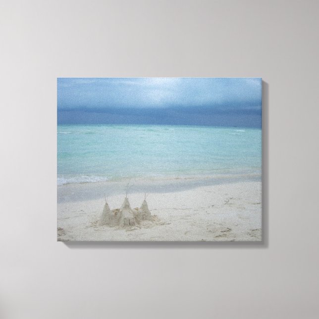 Toile Stormy Sandcastle Beach Landscape (Recto)