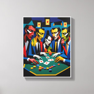 Toile Stratégie de poker Art géométrique Abstrait