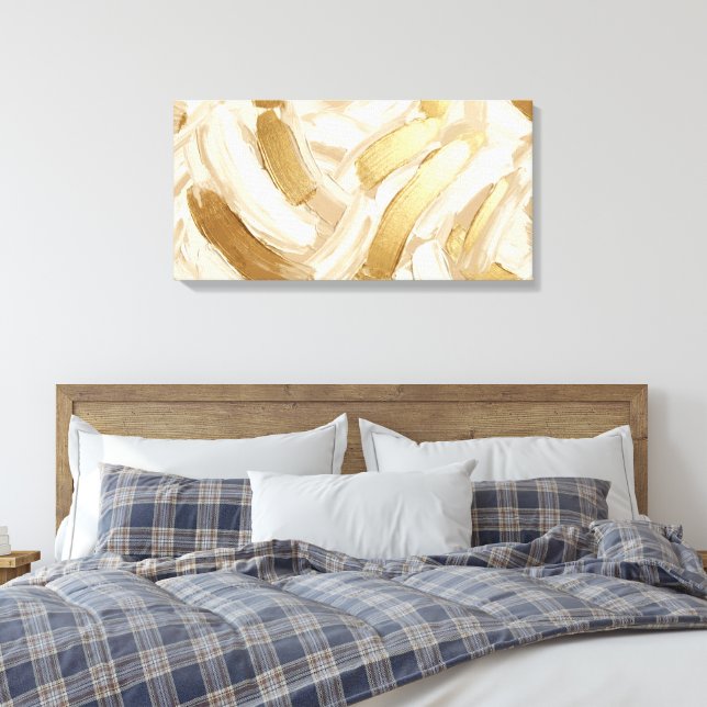 Toile Stretched Canvas Print Abstract Brushstrokes (Insitu(Chambre))