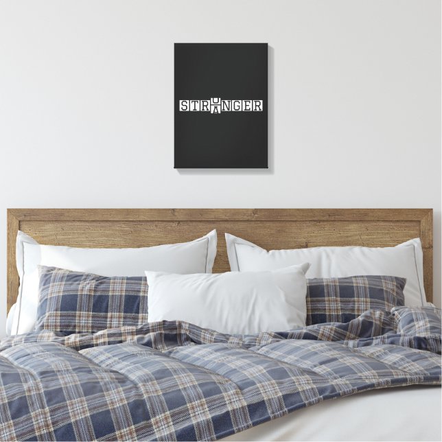 Toile STRONGER Not Stranger - Motivational Letter Art (Insitu(Chambre))
