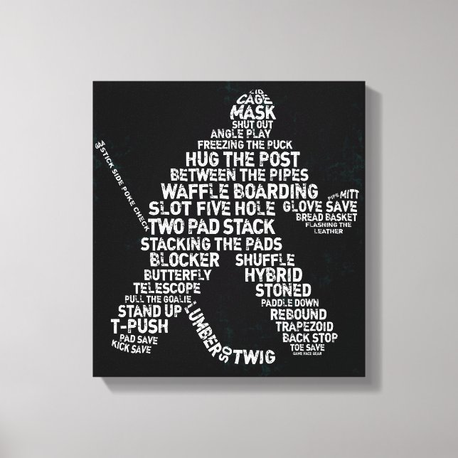 Toile Style de gardien de hockey Art Canvas Imprimer (Recto)
