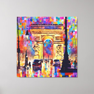 Toile Style de peinture à l'huile abstraite Paris Arc Fr