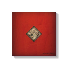 Style Pollock rouge spectaculaire Art moderne