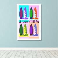 Style Vintage Rétro Pop Art Surf boards #Beachlife