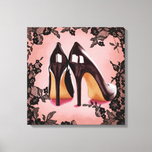 Toile Stylet noir de dentelle