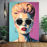 Stylisé femme Portrait Wall Art
