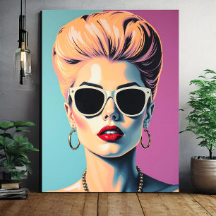 Toile Stylisé femme Portrait Wall Art