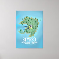 Styrsö, affiche de voyage en suède.