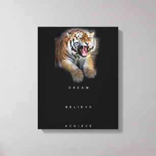 Toile Succès de motivation inspiré de citation éléga