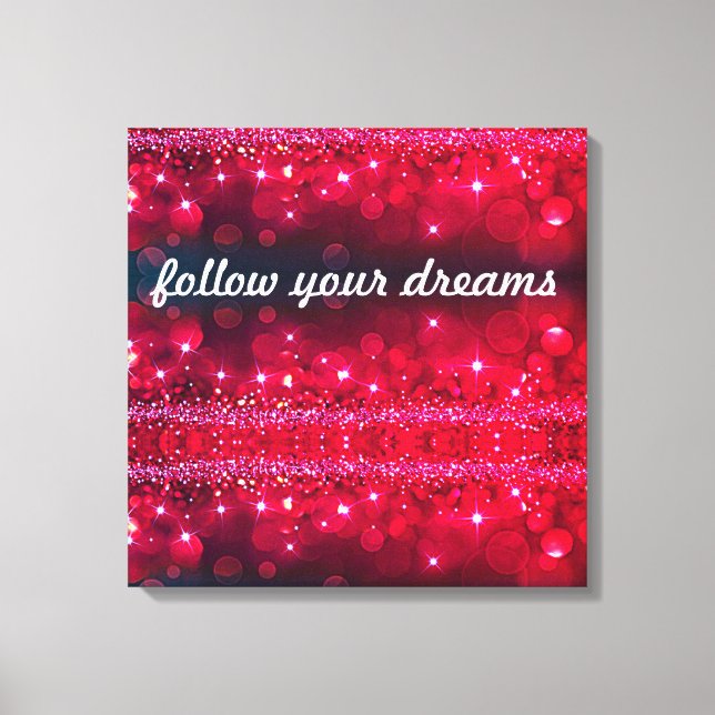 Toile Suivez vos rêves Cherry Sparkle Canvas Imprimer (Recto)