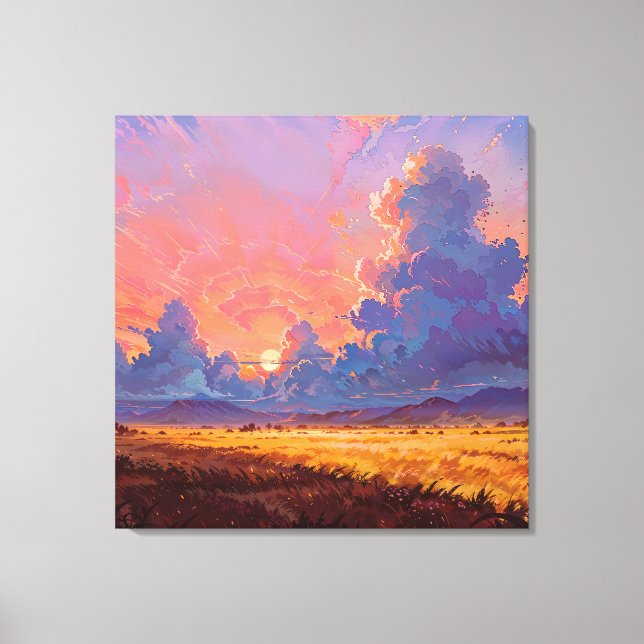 Toile Sun Cast - Painterly Landscape Style (Recto)