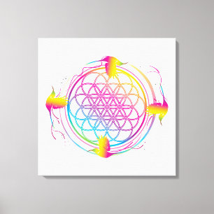 Toile Sunbird Flower of Life