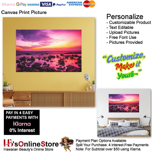 Toile Sunset Beach Canvas Print Picture 42 (Sunset Beach Canvas Print Picture 42.)