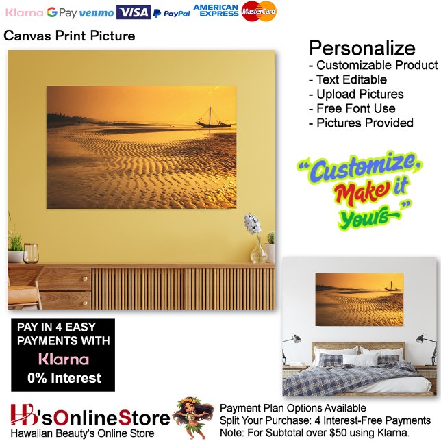Toile Sunset Beach Imprimer 6 (Sunset Beach Canvas Print Picture 6.)