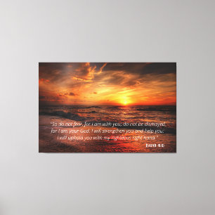 Toile Sunset Beach Ne Craignent Pas Ésaïe 41:10