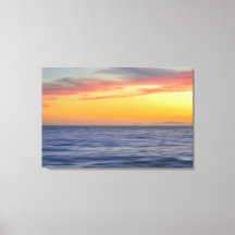 Sunset Beach Ocean Wall Art Abstrait