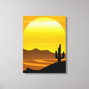 Toile Sunset du désert du sud-ouest avec Mesas