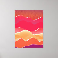 Sunset Peaks Livre moderne Collage Art