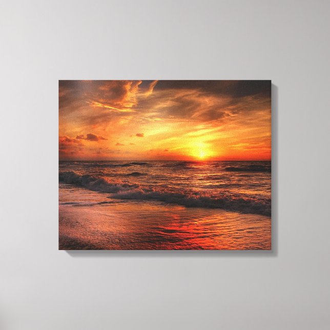 Toile Sunset plage (Recto)
