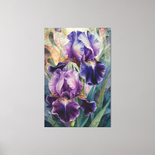 Toile *~* Superbe Iris Fleur Artsy Iris Peinture AP84