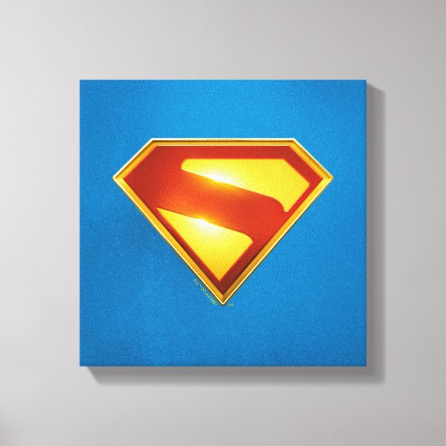 Toile Superman Golden S Shield brillance (Recto)