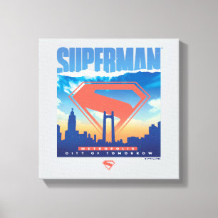 Toile Superman Metropolis Skyline