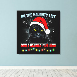 Toile Sur la liste vilains et je ne regrette rien Chat N
